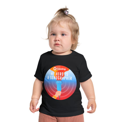 My Hero is a Sonographer Baby Short Sleeve T-Shirt