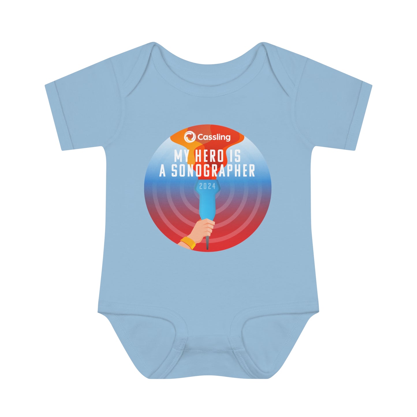 My Hero is a Sonographer Infant Baby Rib Bodysuit