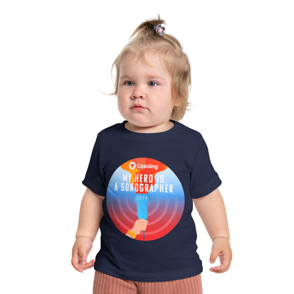 My Hero is a Sonographer Baby Short Sleeve T-Shirt