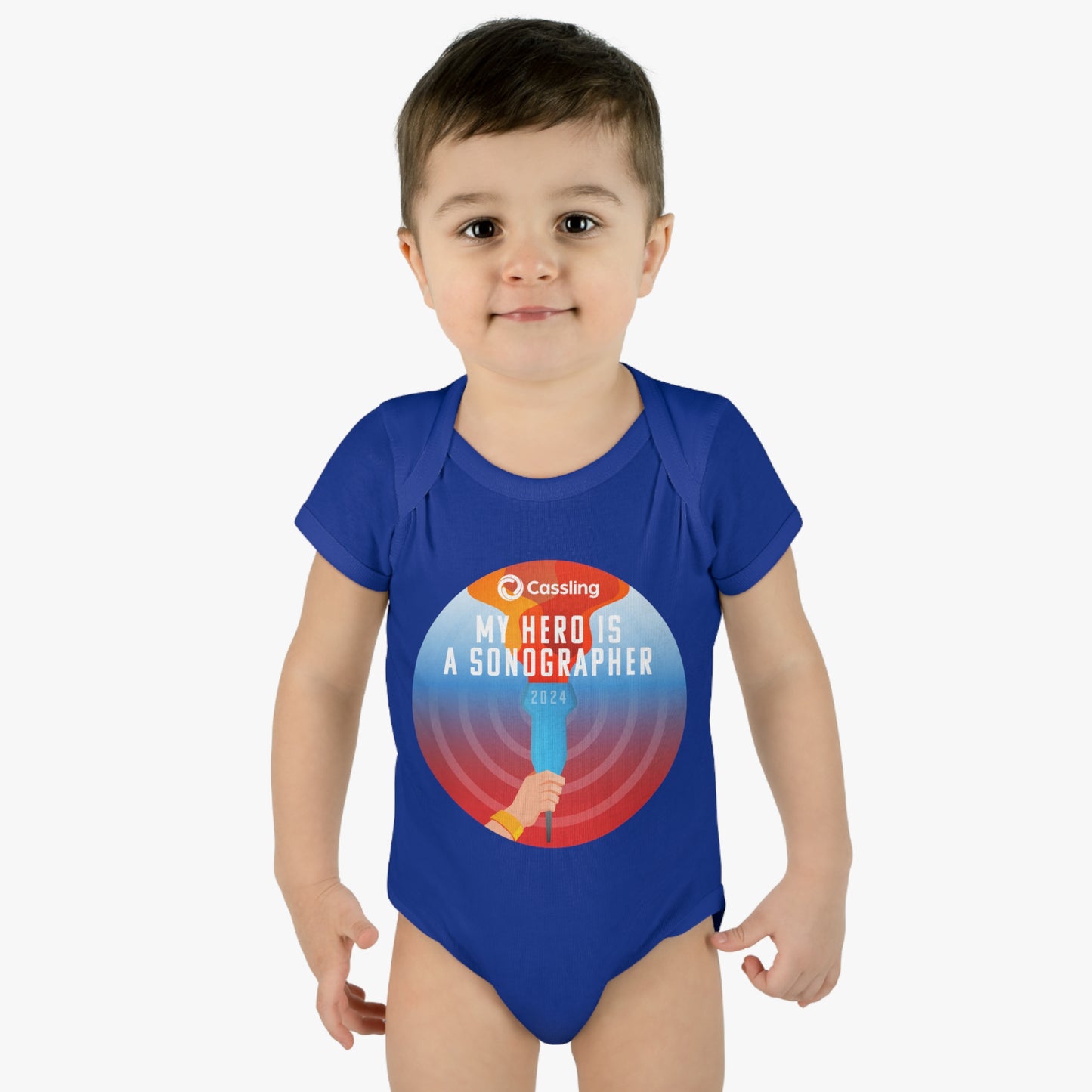 My Hero is a Sonographer Infant Baby Rib Bodysuit