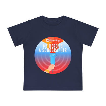 My Hero is a Sonographer Baby Short Sleeve T-Shirt