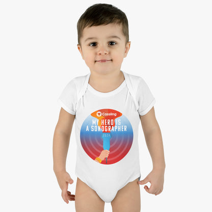 My Hero is a Sonographer Infant Baby Rib Bodysuit