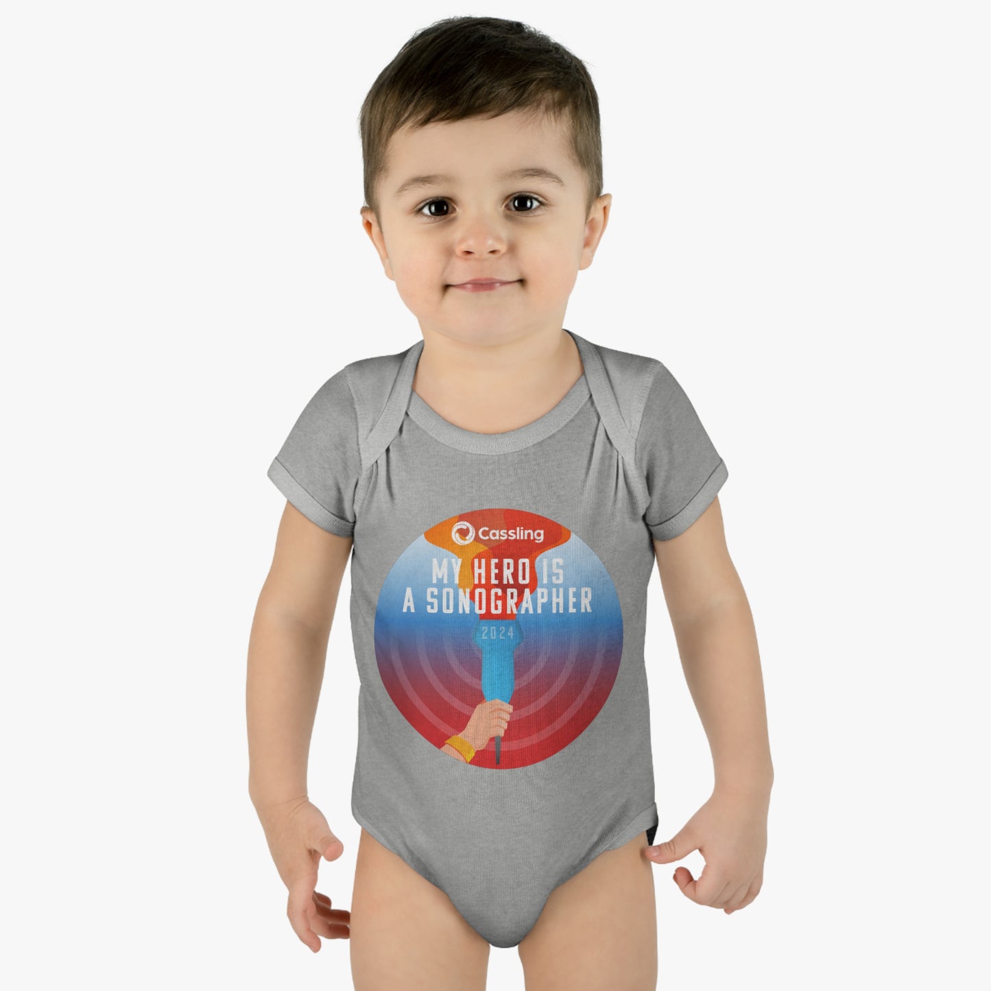 My Hero is a Sonographer Infant Baby Rib Bodysuit