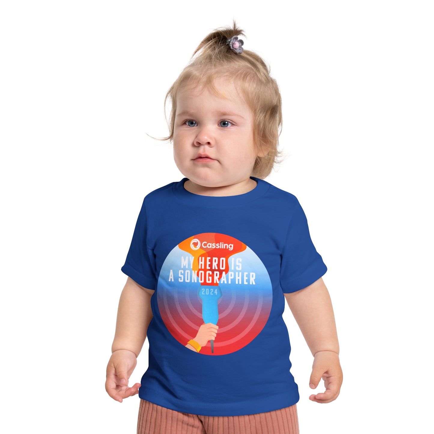 My Hero is a Sonographer Baby Short Sleeve T-Shirt