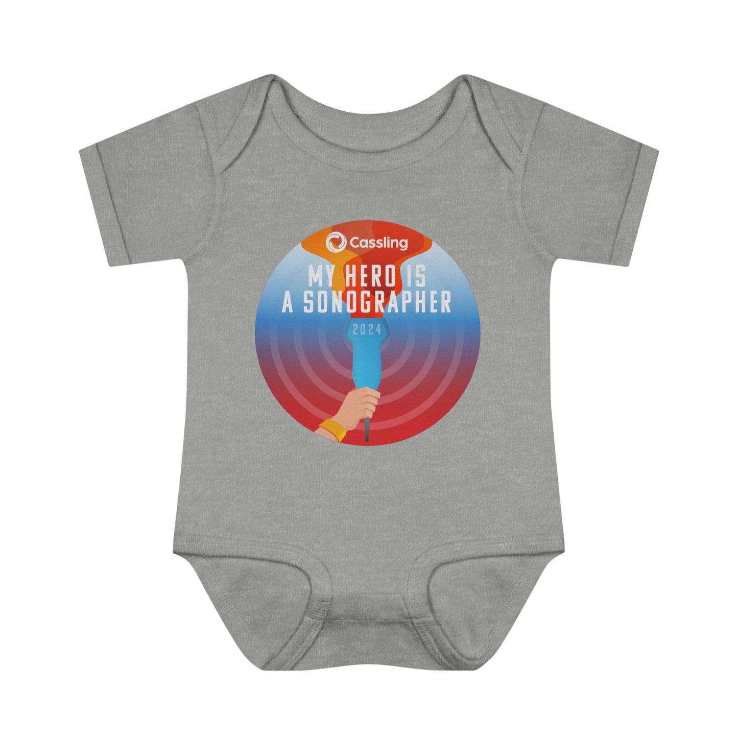 My Hero is a Sonographer Infant Baby Rib Bodysuit