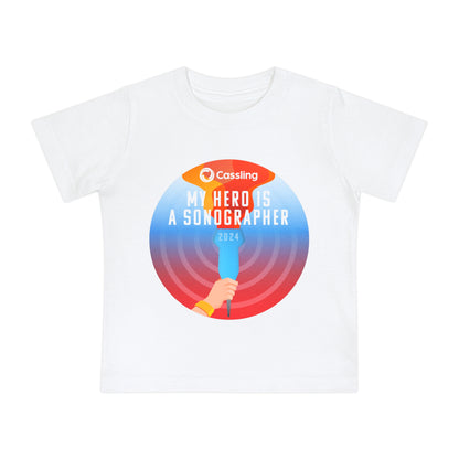 My Hero is a Sonographer Baby Short Sleeve T-Shirt