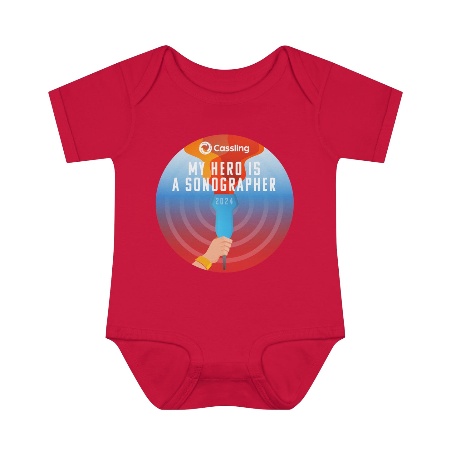 My Hero is a Sonographer Infant Baby Rib Bodysuit