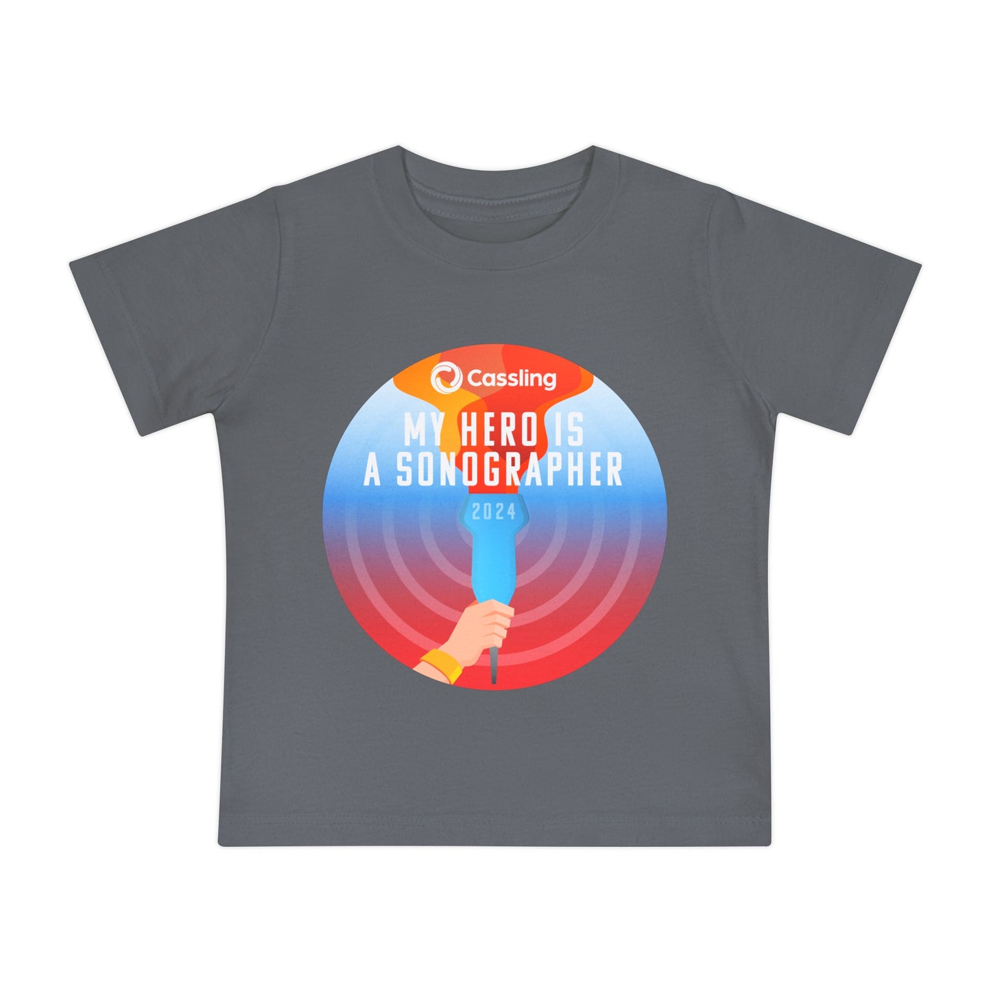 My Hero is a Sonographer Baby Short Sleeve T-Shirt