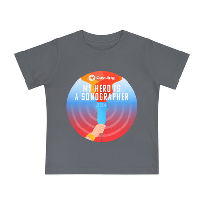 My Hero is a Sonographer Baby Short Sleeve T-Shirt