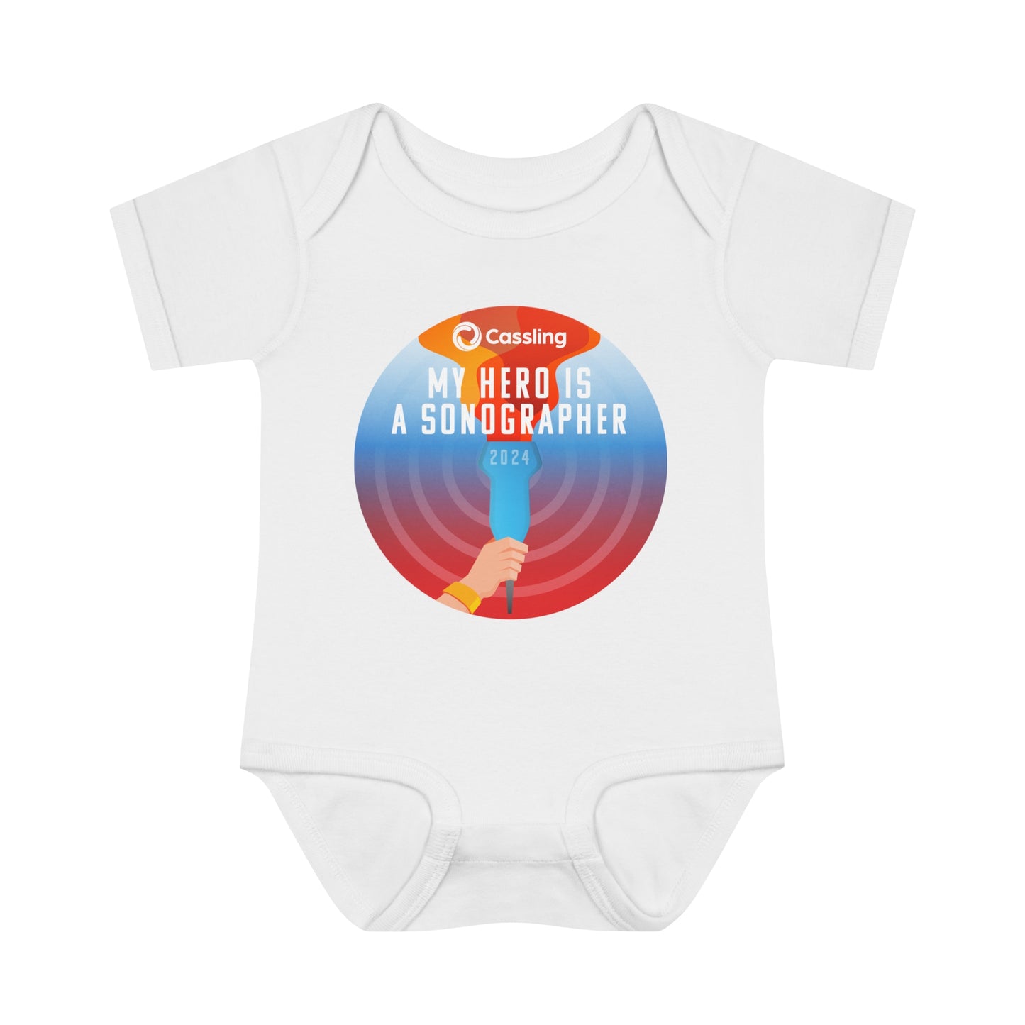 My Hero is a Sonographer Infant Baby Rib Bodysuit